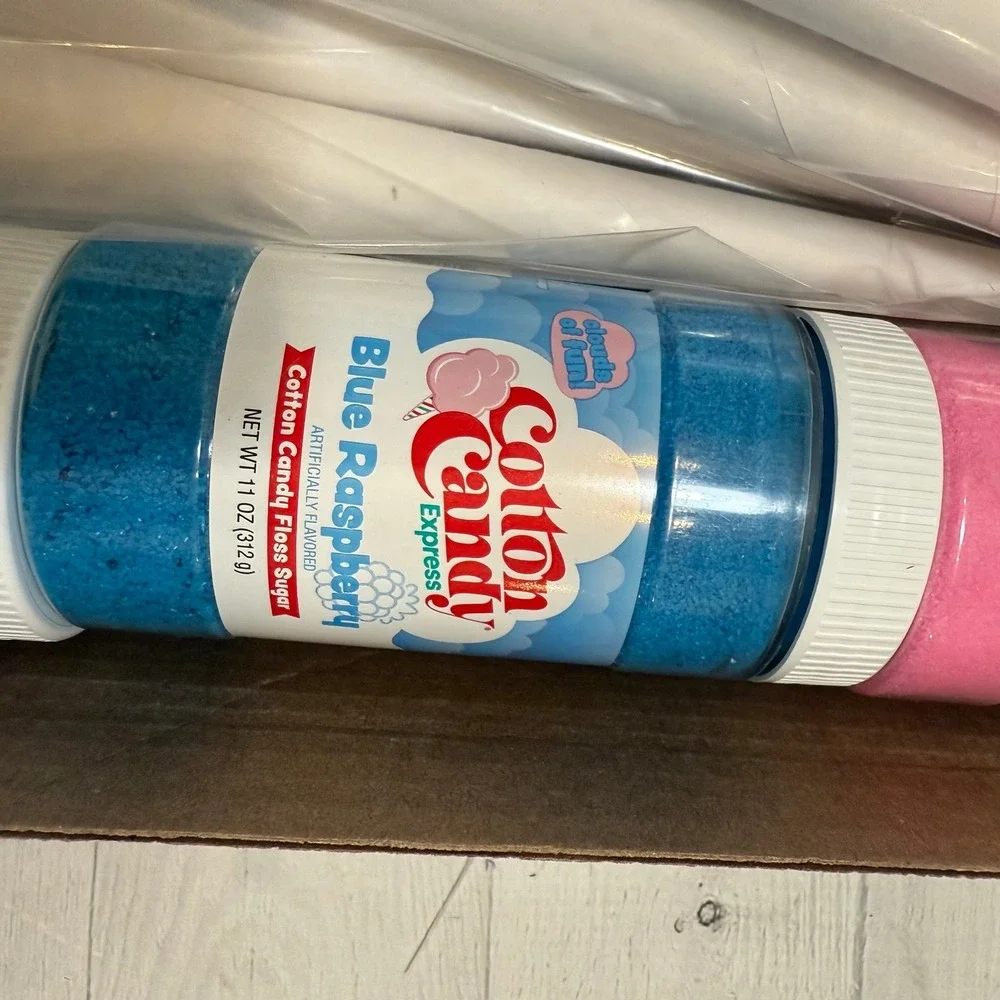 Cotton Candy‎ Express Floss Sugar Variety Pack 3 pack sugars and cones NEW